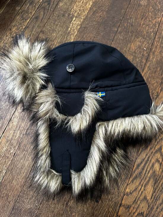 Fjällräven Nordic Heater Trapper Hat in Black